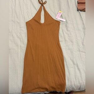 Wild Fable Brown Halter Dress